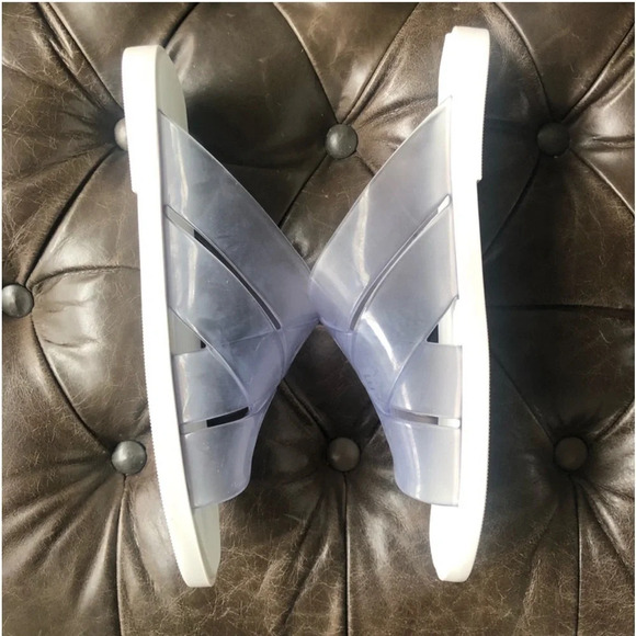 New Melissa White Clear Breeze Strappy flip flop slide on Sandal scented - Picture 5 of 12